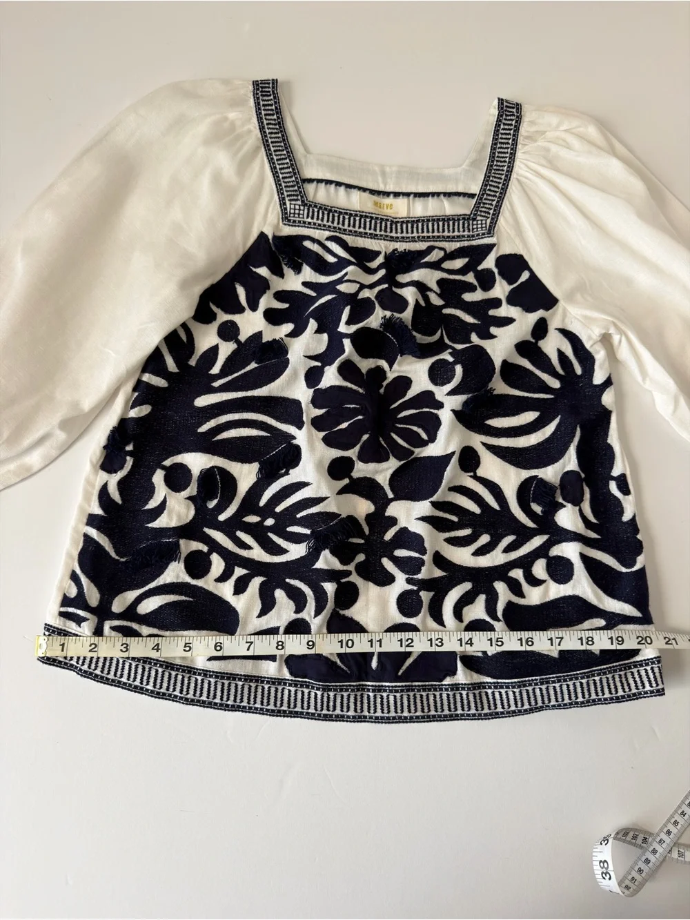 NWT Maeve by Anthropologie Liyah Embroidered Peasant Blouse